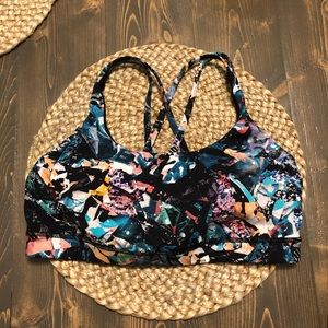 Lululemon Energy Bra In Abstract Print (Pads Incl)